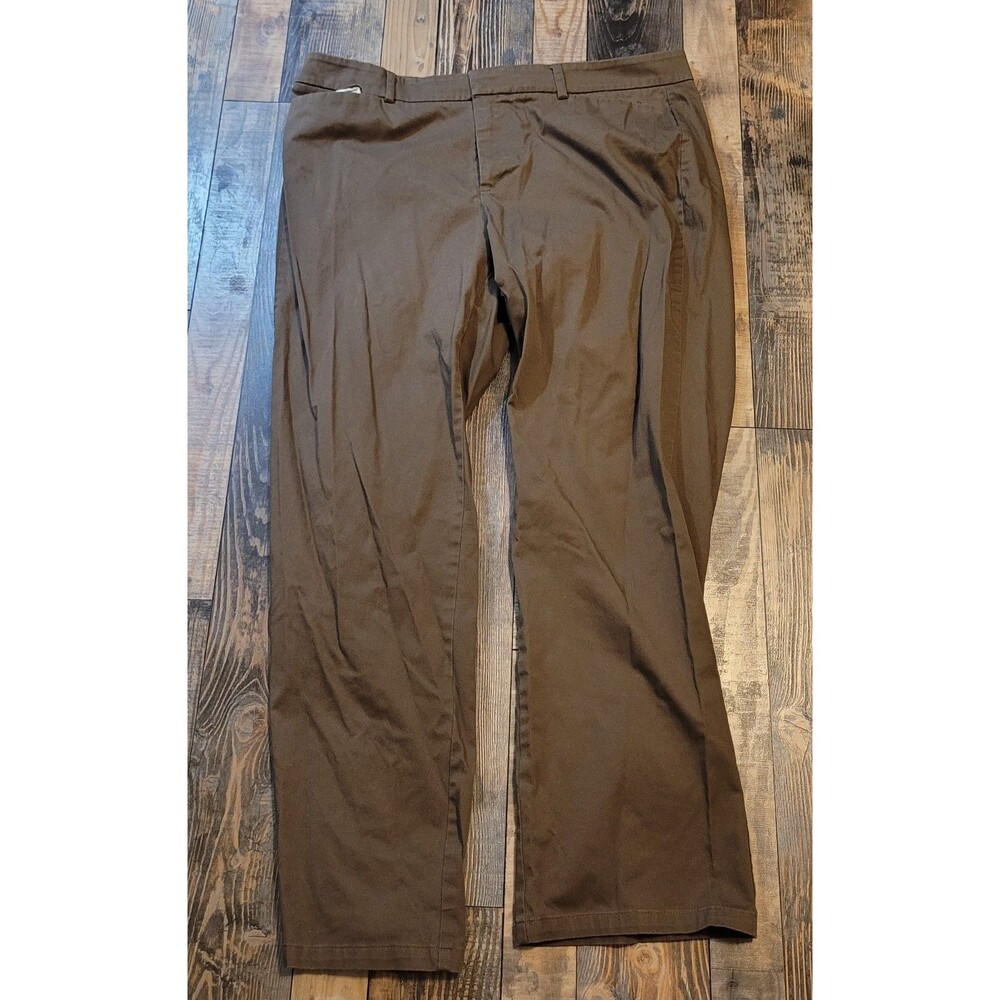 Dockers Ideal Fit Pants Women's Size 18M Brown Straight Leg Mid Rise Chino